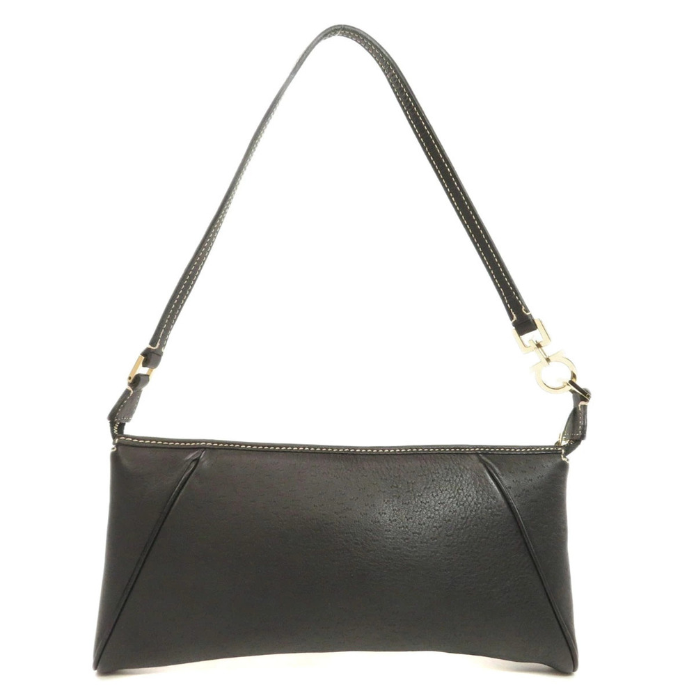 Salvatore Ferragamo Handbag Gancini Calfskin Black